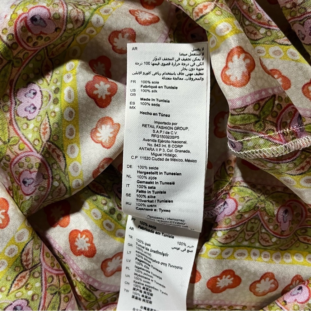NWT Sandro Retro Floral Silk Tunic Dress - Picture 13 of 14